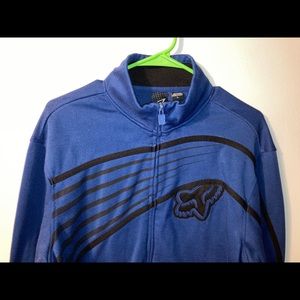 The Fox Jacket Mens Size Large Blue Jacket Full Zip Vtg